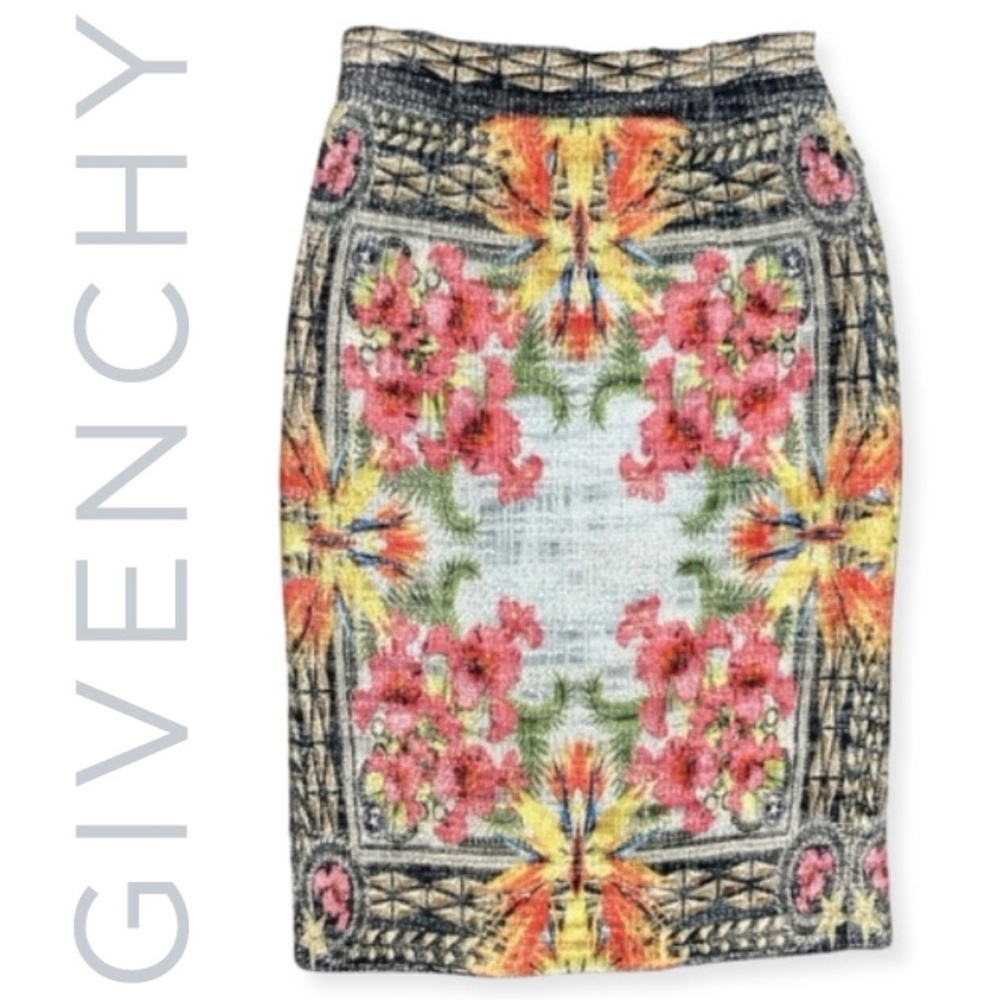 Givenchy Cruise 2012 Floral Tweed Skirt